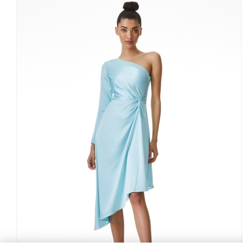 Alice + Olivia DORA ASYMMETRICAL OFF
SHOULDER DRESS
